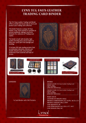 TCG Faux-Leather Trading Card Binder - Red