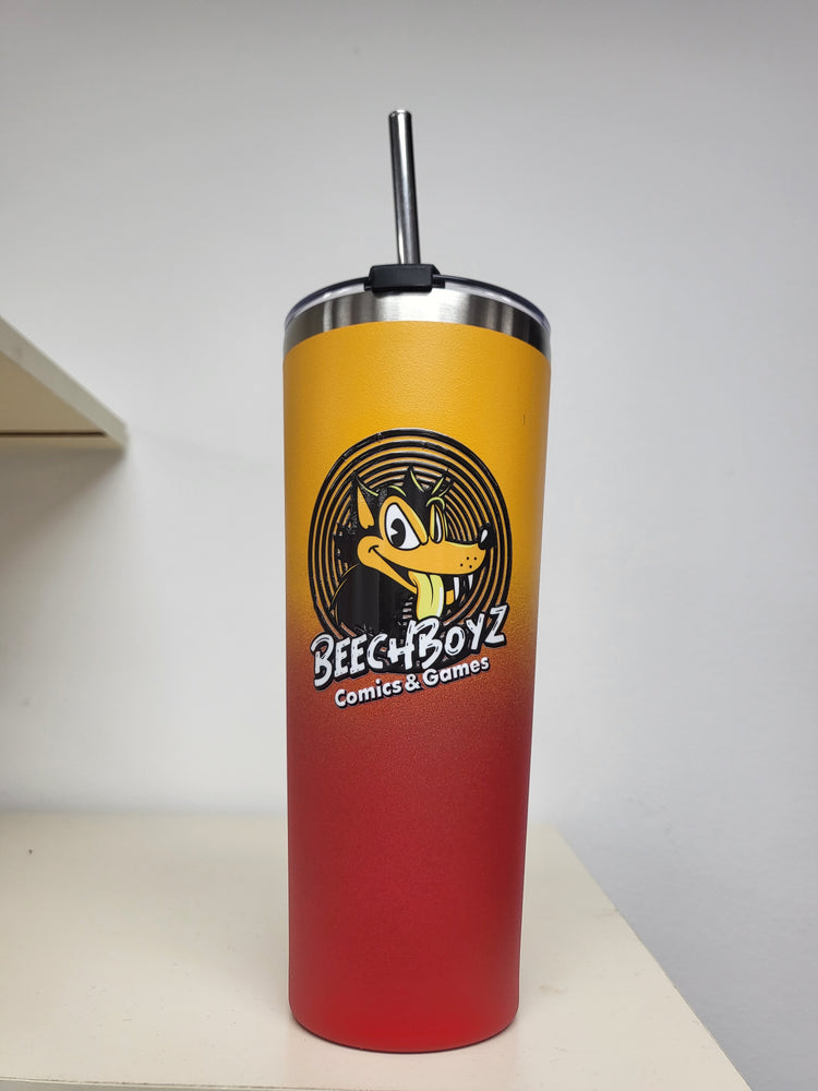 Beechboyz Orange Tall Tumbler w/metal straw