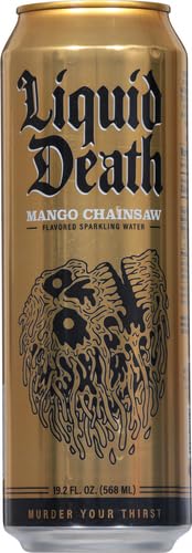 Liquid Death Mango Chainsaw Sparkling Water Single, 19.2 FZ