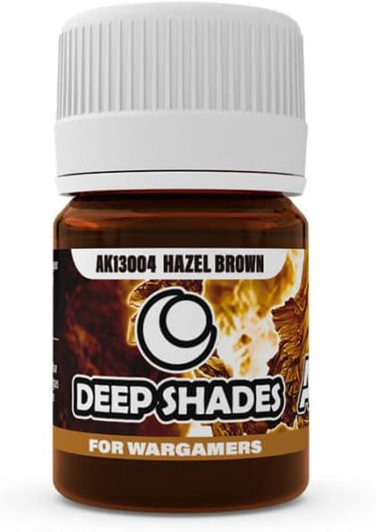 AKI 13004 Deep Shades for Wargamers Hazel Brown Acrylic Paint 30ml Bottle
