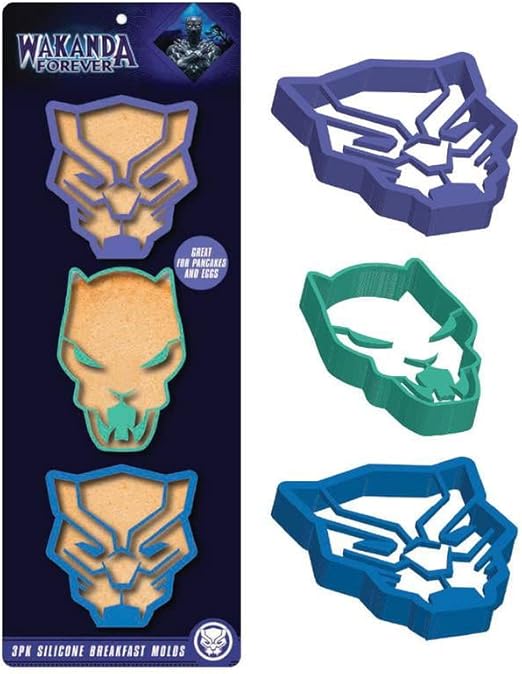 Wakanda Forever 3 Pack Silicone Breakfast Molds