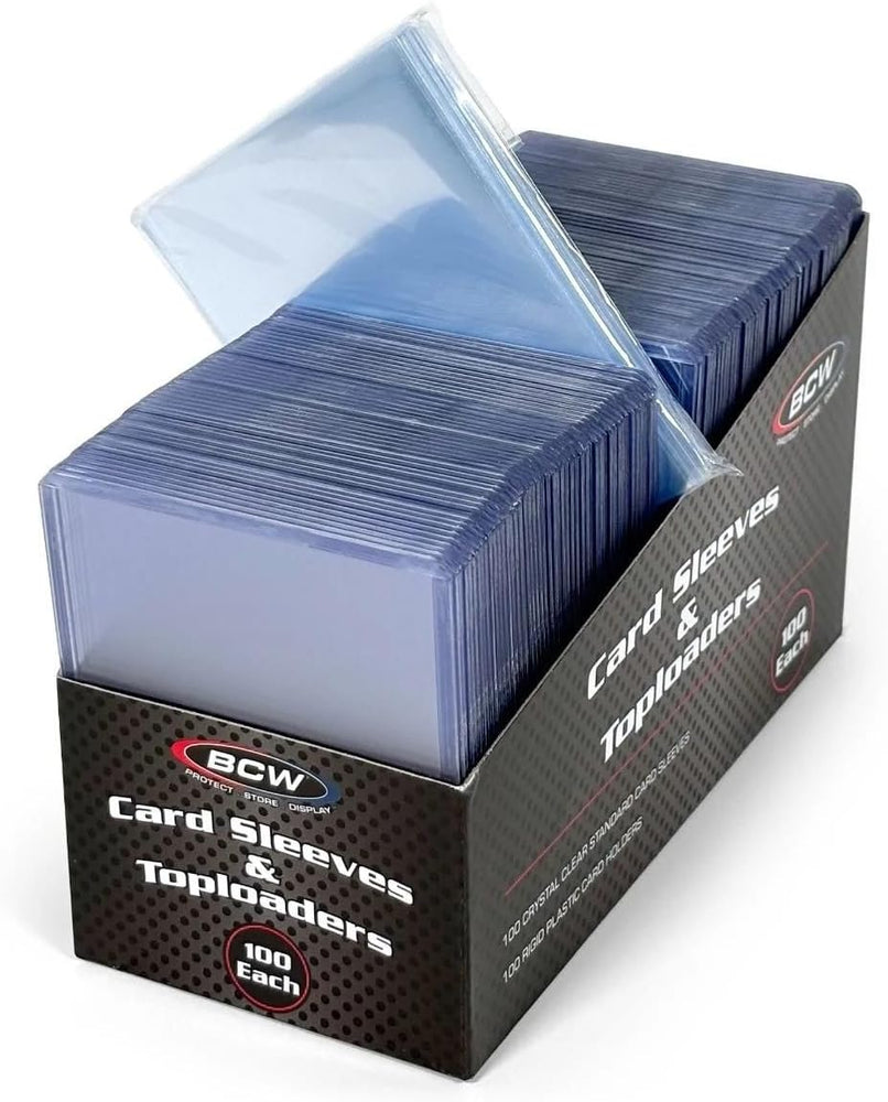 BCW Card Sleeves and Toploaders for Card Combo - 100 Count