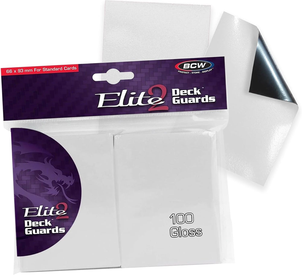 BCW Elite2 Glossy Card Sleeves – White