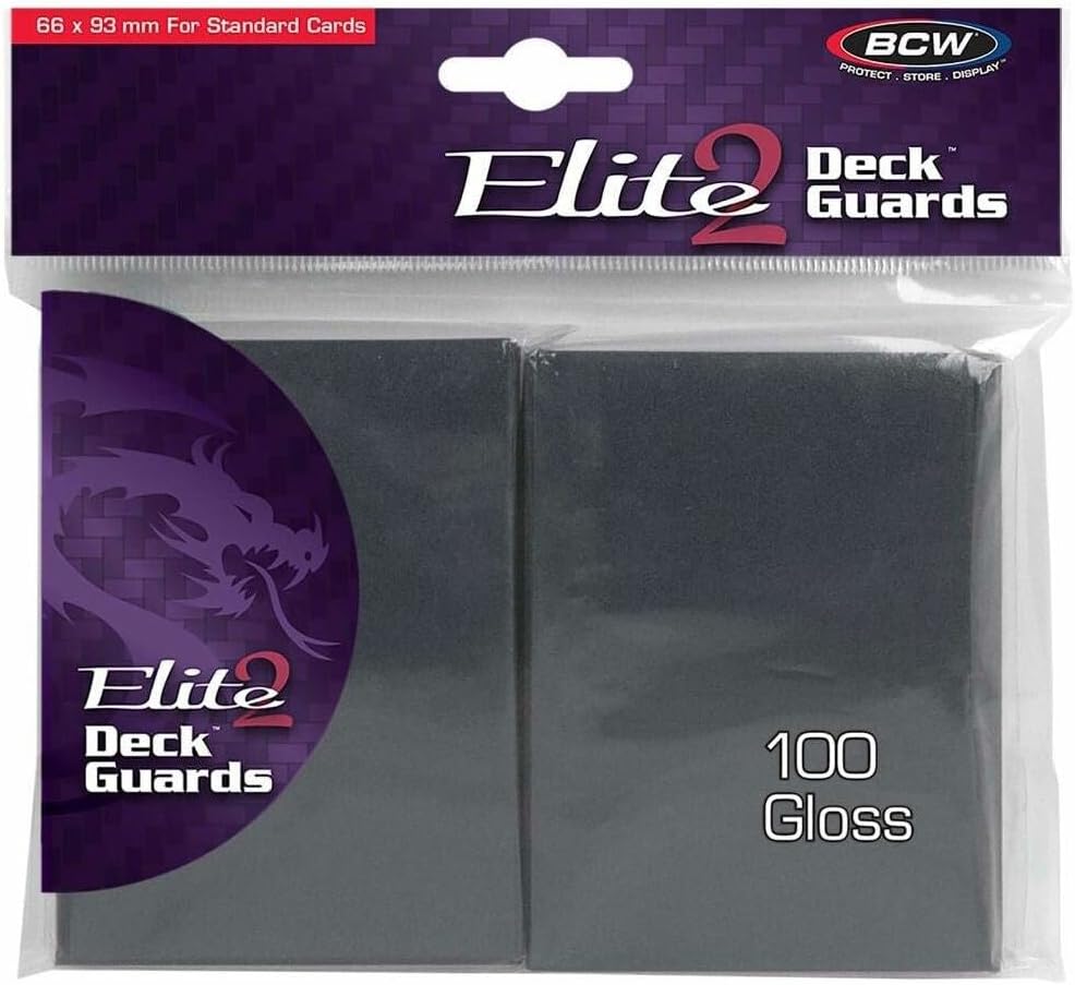 BCW Elite2 Glossy Card Sleeves – Cool Gray