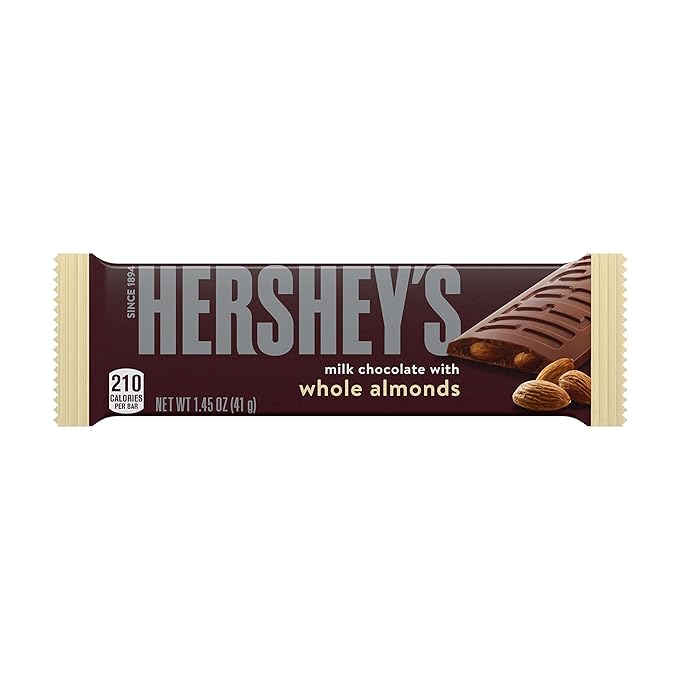 HERSHEY'S Milk Chocolate with Whole Almonds Candy Bar