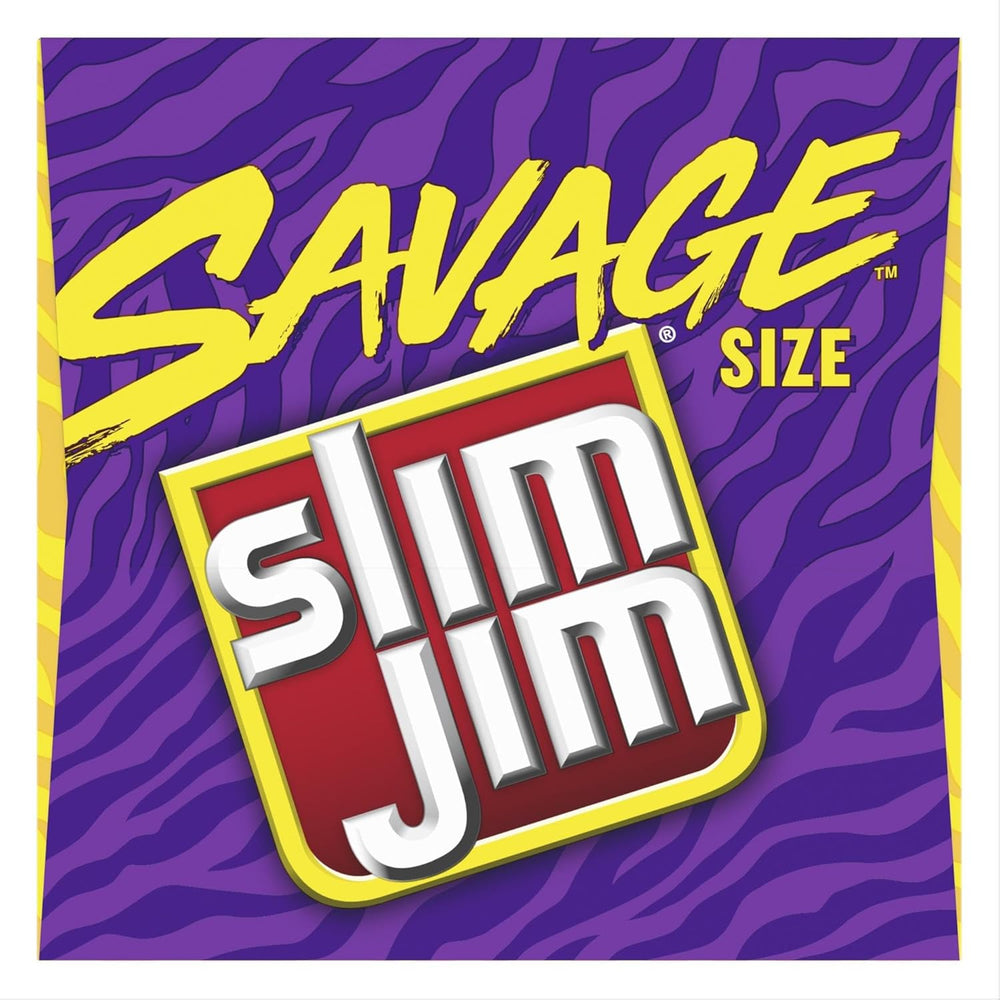 Slim Jim Savage Smoked Meat Sticks, Mild Flavor, 6g Protein Per Serving, 3.0 oz.