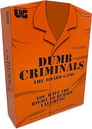 University Games, Dumb Criminals Board Game, for 2-4 Players