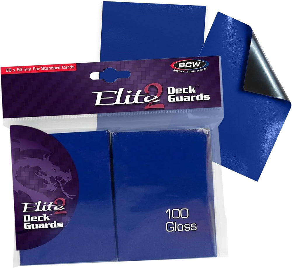 BCW Elite2 Glossy Card Sleeves – Blue