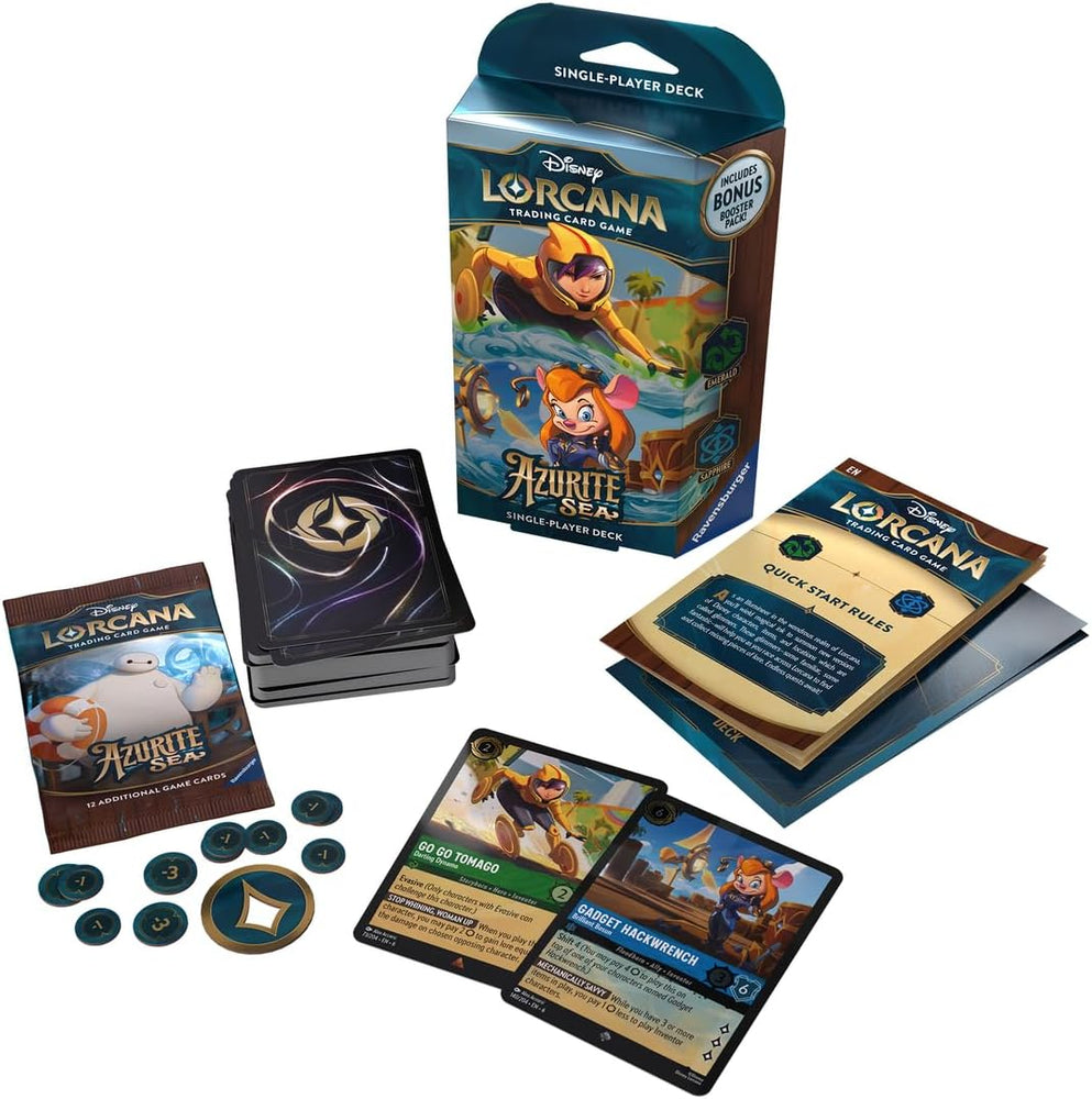 Disney Lorcana TCG: Azurite Sea Single-Player Deck - Emerald & Sapphire
