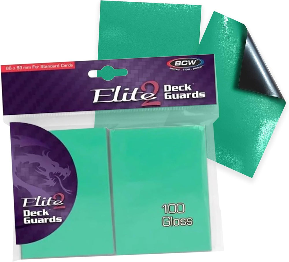 BCW Elite2 Glossy Card Sleeves – Seafoam