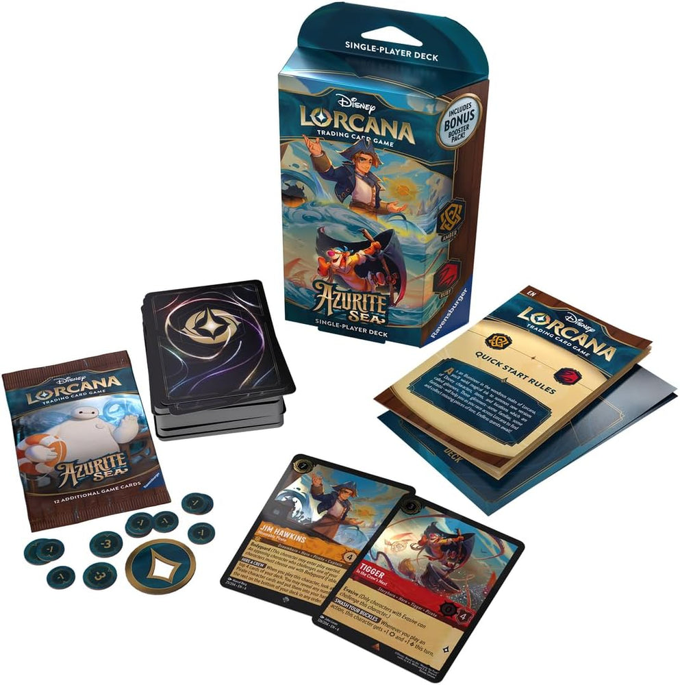 Disney Lorcana TCG: Azurite Sea Single-Player Deck - Amber & Ruby
