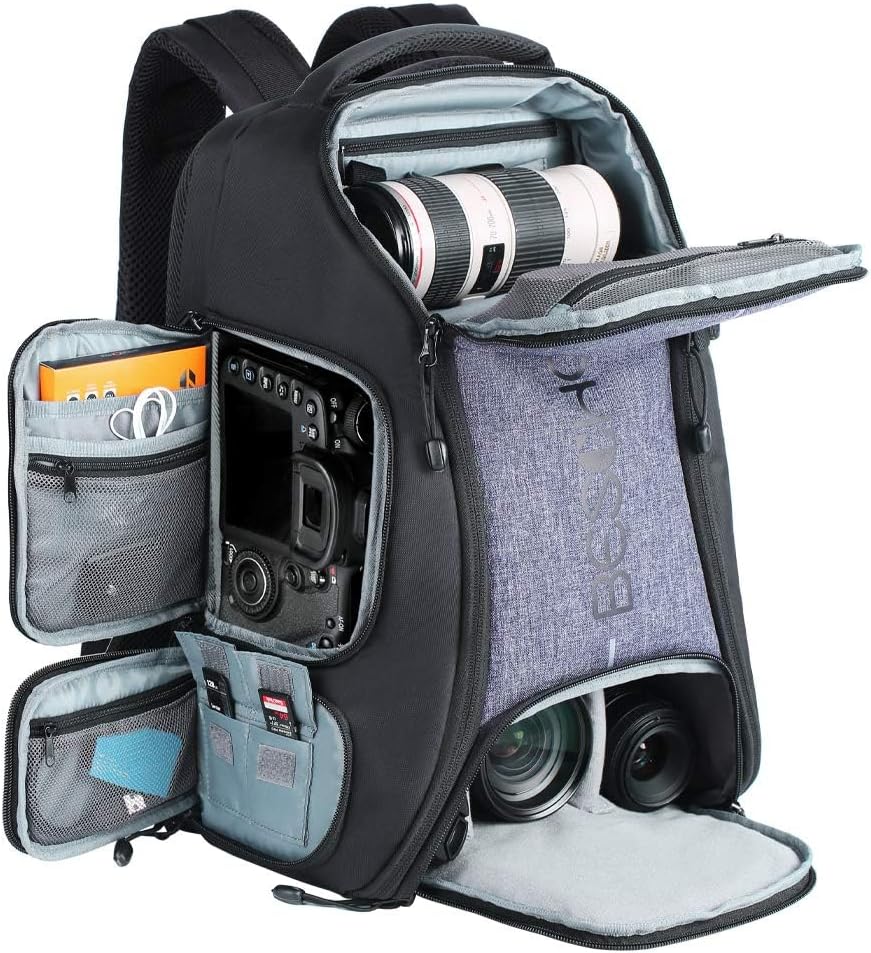 BESCHOI Waterproof Photography Backpack With Tripod Strap and Rain Cover