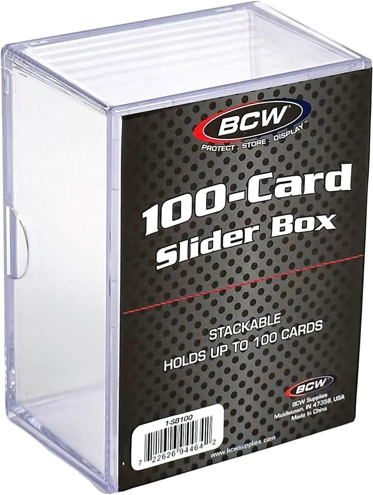 BCW 100 Card Slider Box | Premium Trading Card Storage