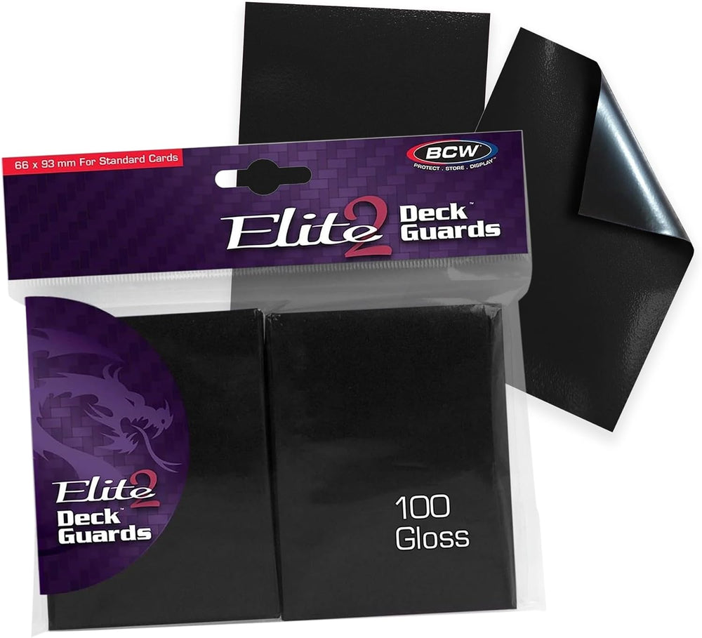 BCW Elite2 Glossy Card Sleeves – Black