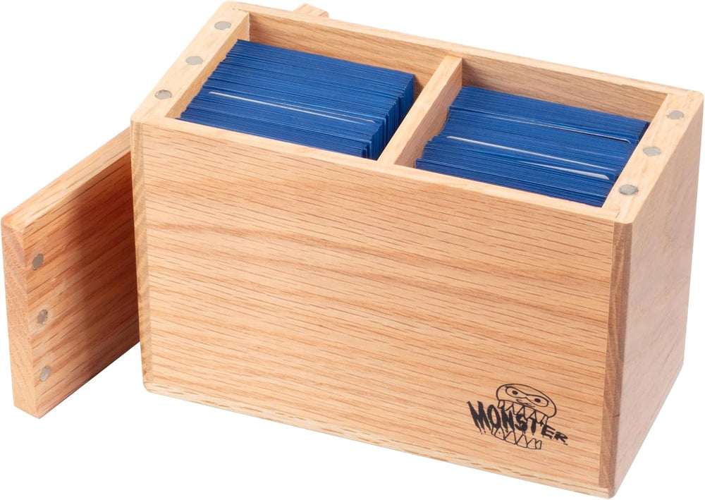 Monster Wooden Double Deck Box w Strong Magnetic Lid & Security Band