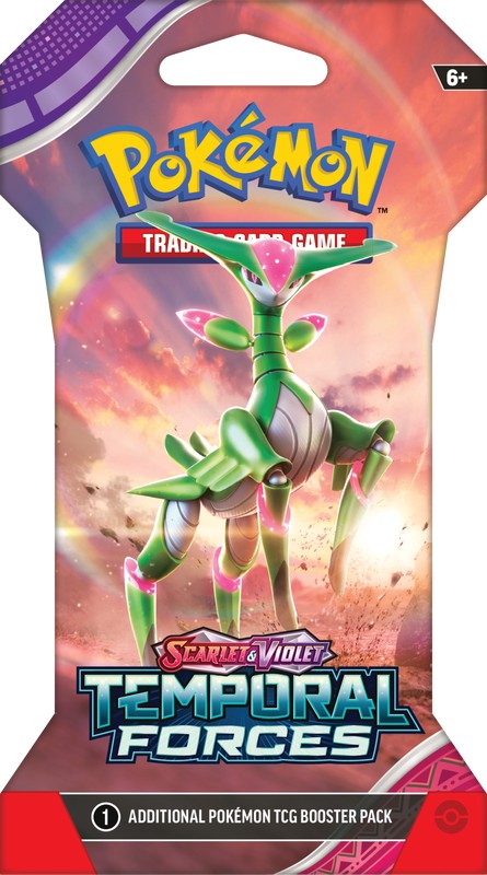 Pokemon Scarlet and Violet 5 Temporal Forces Sleeved Booster