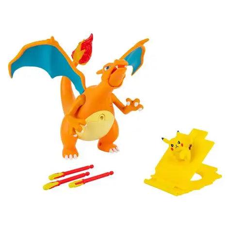Pokemon Charizard Flame & Flight Deluxe Motion Activated W/ Pikachu Figure