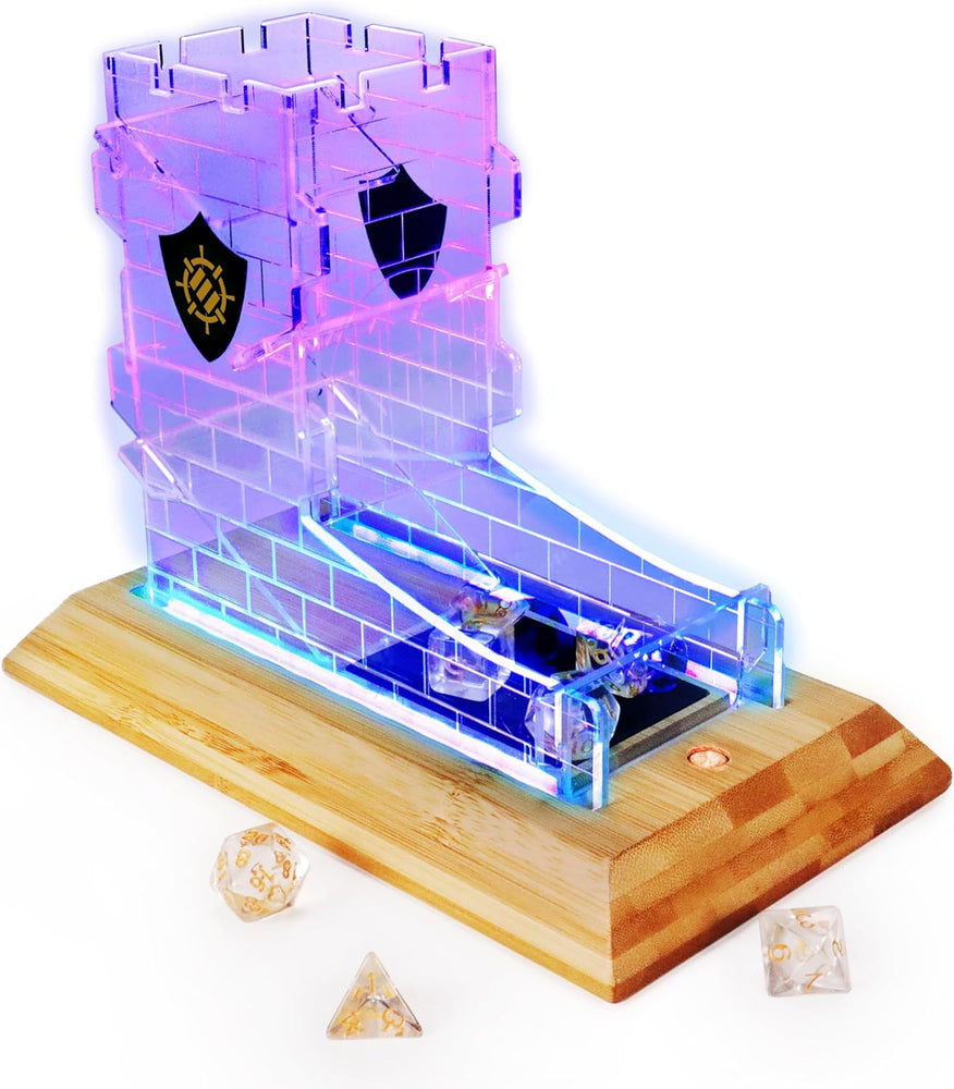 ENHANCE Tabletop LED Dice Tower with 7pc Dice Set