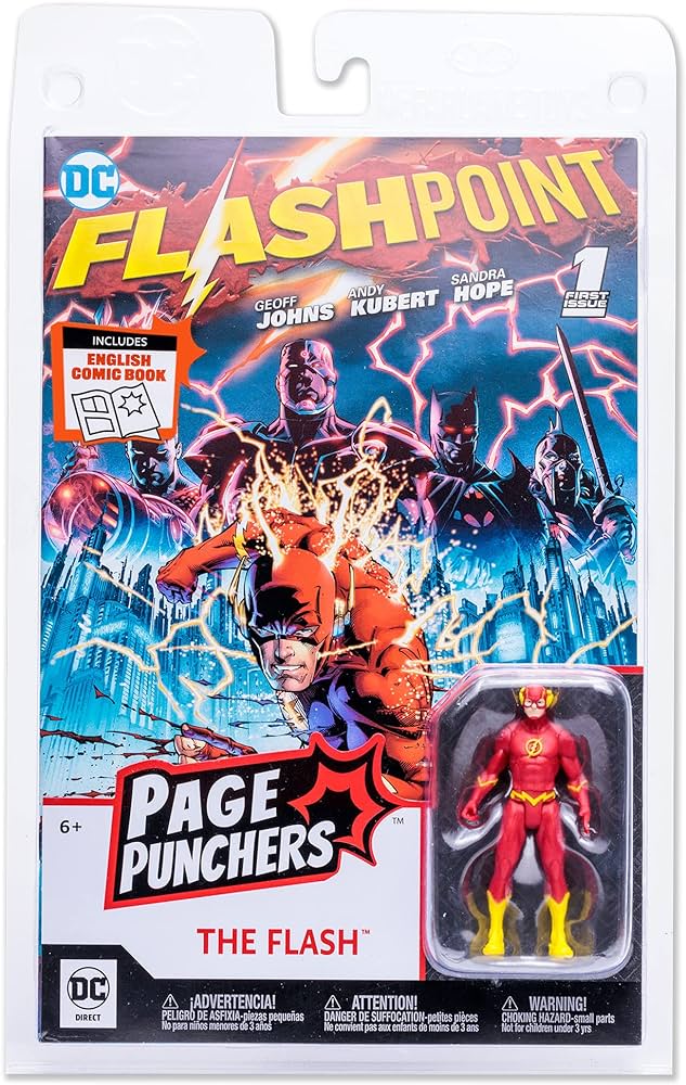 McFarlane Toys - DC Direct - 3IN Figure with Comic WV1 - The Flash (Flashpoint)