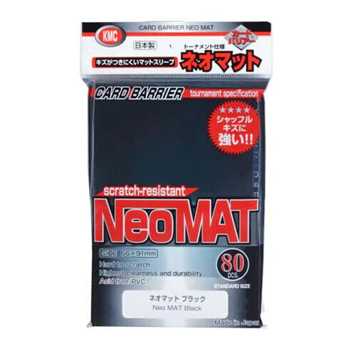 KMC Neo Mat Sleeves Black 80ct