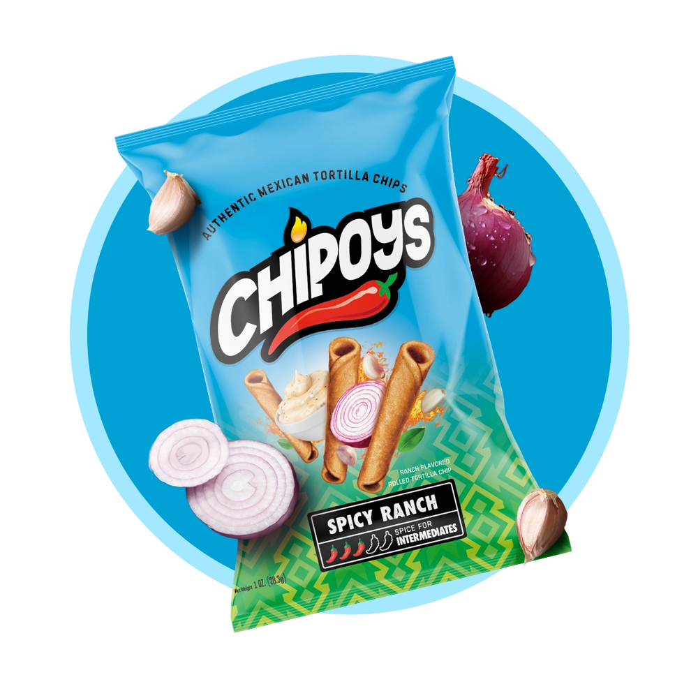 Chipoys Spicy Classic Ranch Rolled Corn Tortilla Chips