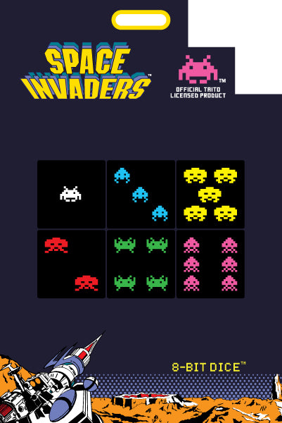 8-Bit Space Invaders D6 Dice Set